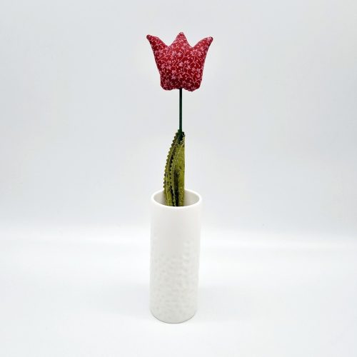 Illatos Kézműves Tulipán (Sötét mályva, mintás levél)