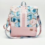 Elegance Női Hátitáska és Pénztárca Szett (Türkisz-rózsaszín)