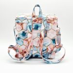 Elegance Női Hátitáska és Pénztárca Szett (Türkisz-rózsaszín)