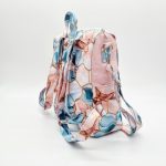 Elegance Női Hátitáska és Pénztárca Szett (Türkisz-rózsaszín)