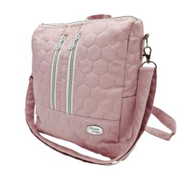   Elegance Női Hátitáska és Válltáska (Rózsaszín steppelt)