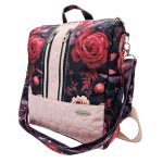 Elegance Női Hátitáska és Válltáska (Vörös rózsás)