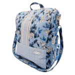 Elegance Női Hátitáska és Válltáska (Kék virágos)