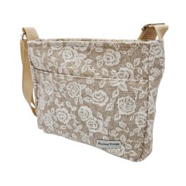 Beauty Női Oldaltáska (Krém virágos)