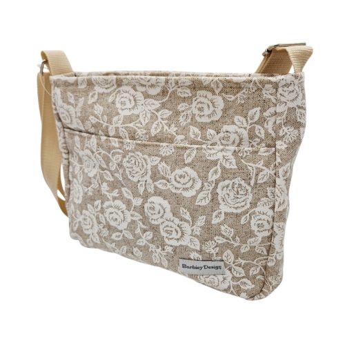 Beauty Női Oldaltáska (Krém virágos)