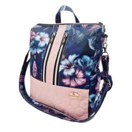   Elegance Női Hátitáska és Válltáska (Kék kolibris virágos)