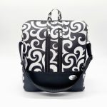 Elegance Női Hátitáska és Pénztárca Szett (Fekete-fehér)