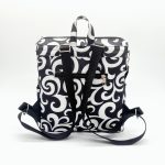 Elegance Női Hátitáska és Pénztárca Szett (Fekete-fehér)